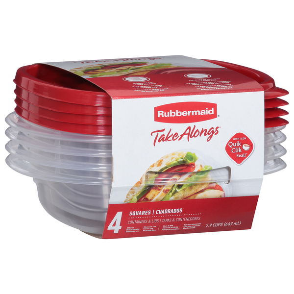 Save on Rubbermaid TakeAlongs Containers + Lids - 3 ct Order Online  Delivery