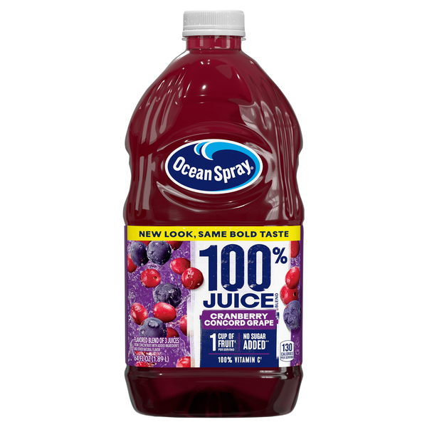 Ocean Spray No Sugar Added Cranberry Concord Grape Juice 64 oz btl Stop Shop