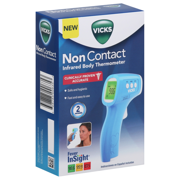 Vicks Body Thermometer, Infrared, Non Contact