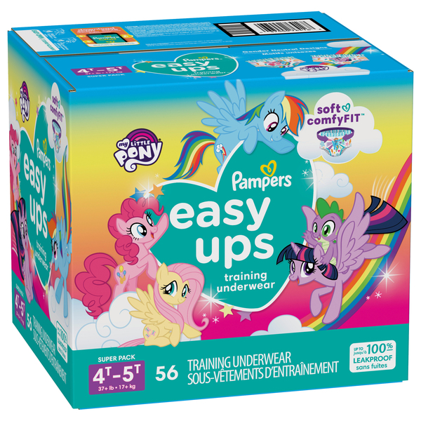 Pampers Easy Ups Girls 4T-5T My Little Pony Training Underwear 37+