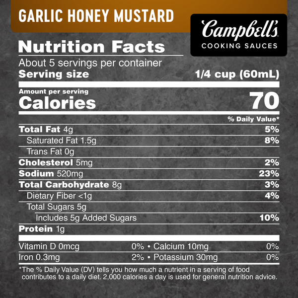  Campbell's Cooking Sauces, Garlic Honey Mustard Sauce