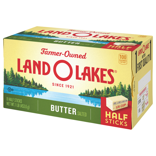 Land O Lakes Salted Butter Sticks, Butter & Margine