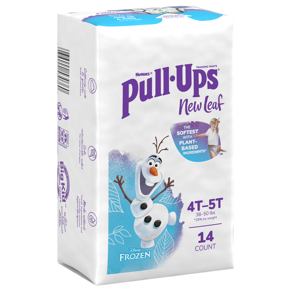 Huggies Pull-Ups New Leaf 4T-5T Boy Training Underwear Frozen 38-50 lbs -  14 ct pkg