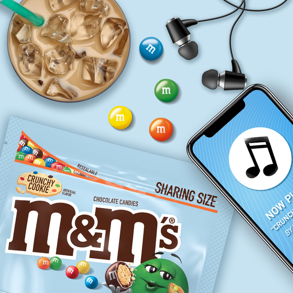 M&M's Milk Chocolate Candies Crunchy Cookie Sharing Size - 7.4 oz bag