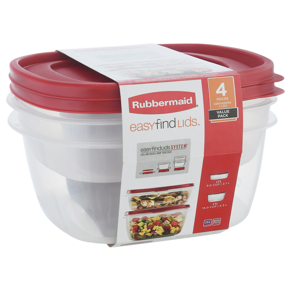 Save on Rubbermaid Easy Find Lids Container & Lid 9 & 14 Cup Value Pack  Order Online Delivery