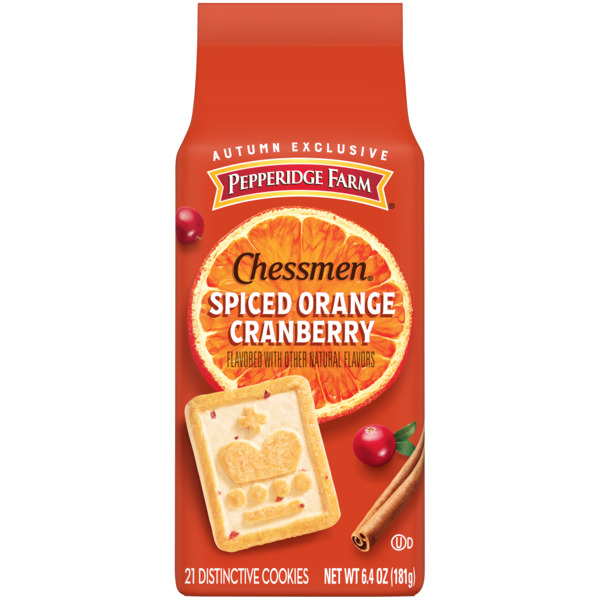 Pepperidge Farm Chessmen Spiced Orange Cranberry Cookies - 21 ct