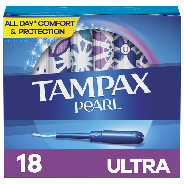 Tampax Pearl TriplePack Tampons, Regular/Super/Super Plus, Unscented, 34 Ea  