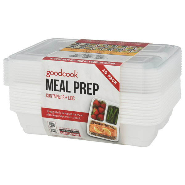 Goodcook 10 Pack Meal Prep Containers + Lids 10 ea, Shop