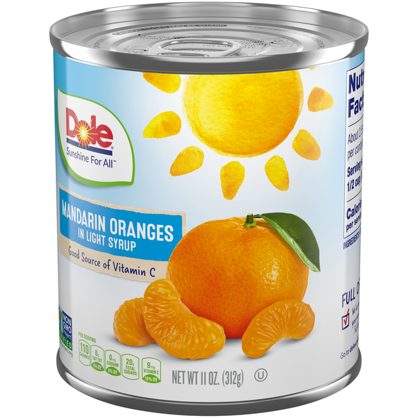 Dole Mandarin Oranges in Light Syrup 11 oz can Giant