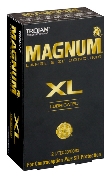 Trojan Magnum XL Latex Condoms Lubricated Extra Large - 12 ct box