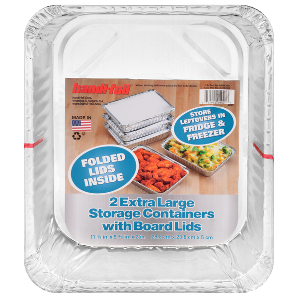 Handi-foil® Extra Large Storage with Folded Lids, 2 pk / 11.75 x 9.3 in -  Foods Co.