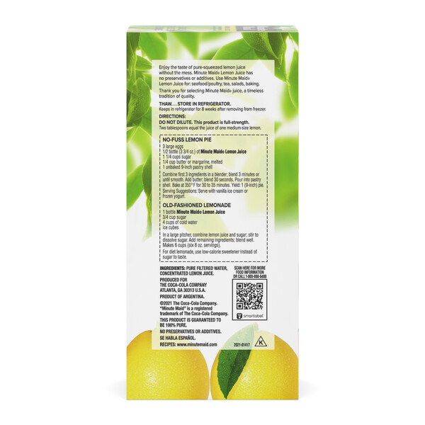 Lemon juice minute maid discount