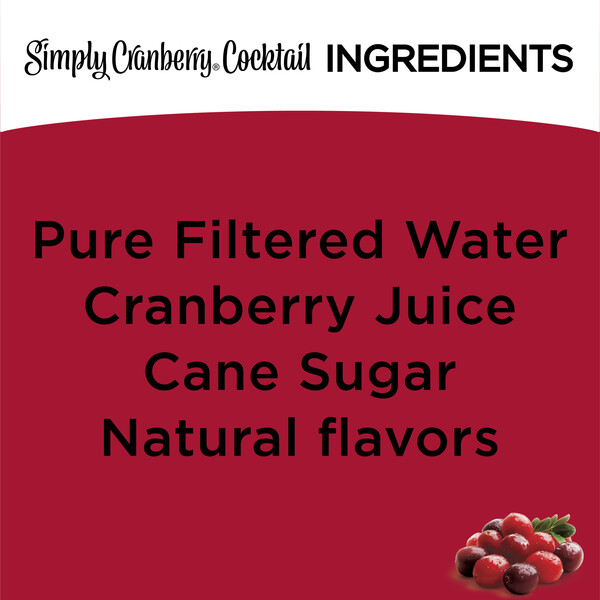 Simply All Natural Cranberry Juice Cocktail 52 oz btl Giant
