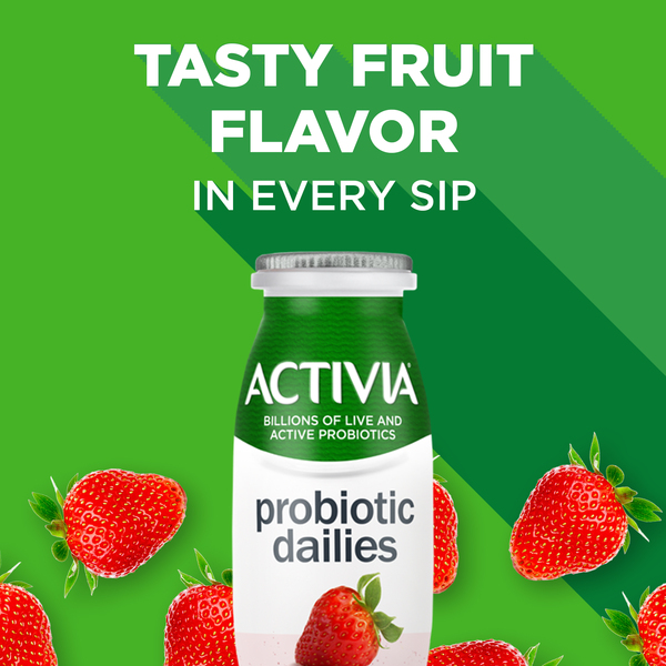 Activia Probiotic Dailies Strawberry Yogurt Drink - Shop Yogurt at