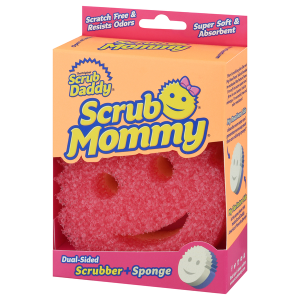 Scrub Daddy Dual Sided Sponge and Scrubber - Scrub Mommy - Scratch Free  Sponge for Dishes and Home, Soft in Warm Water, Firm in Cold, Odor  Resistant