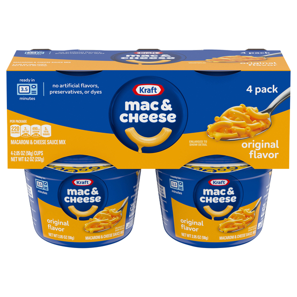 Kraft Macaroni & Cheese Dinner, Original Flavor, 18 Pack - 18 pack, 7.25 oz boxes