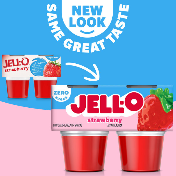 Save on Jell-O Original Gelatin Snack Cups Strawberry - 4 ct Order Online  Delivery