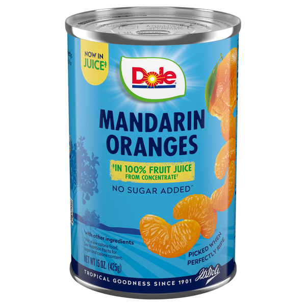 Dole No Sugar Added Mandarin Oranges in 100% Fruit Juice - 15 oz