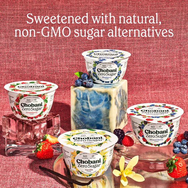 Chobani Zero Sugar Non Fat Strawberry Cheesecake Greek