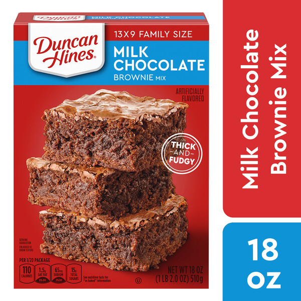 Duncan Hines Milk Chocolate Brownie Mix 13x9 Family Size