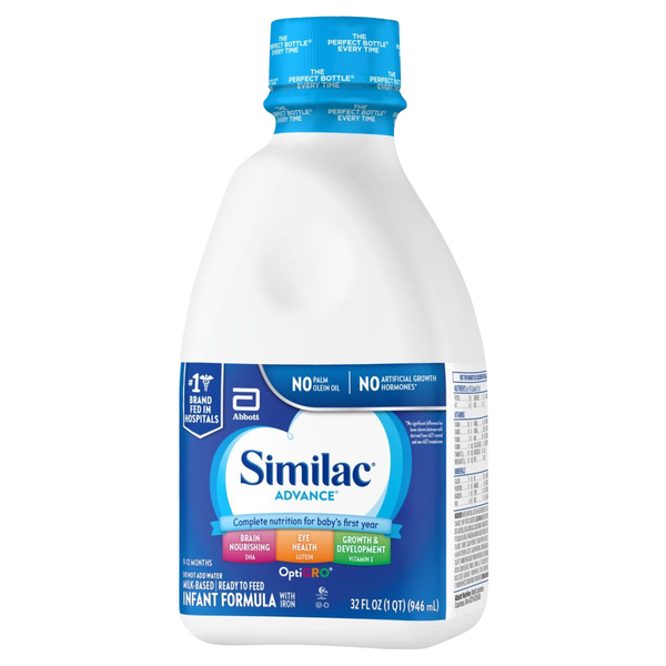 Similac Advance OptiGRO Infant Formula w Iron Milk Based Ready To