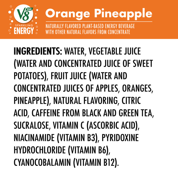 V8 orange pineapple energy discount