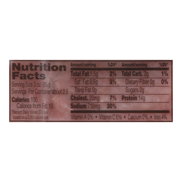 Cured store ham steak