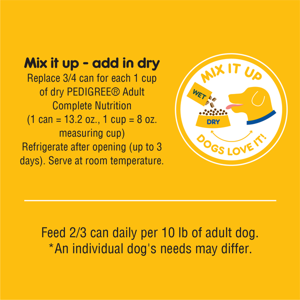 PEDIGREE High Protein Variety Pack Adult Wet Dog Food 12 ct 9.9 lb pkg Food Lion