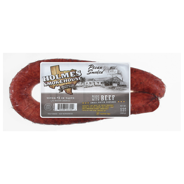 Holmes Smokehouse Original Pecan Beef Smoked Sausage Rope 12 oz pkg Food Lion