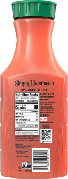 Simply watermelon juice top