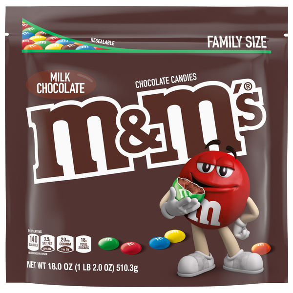 M&M's M&M's, Milk Chocolate Candies, 6 Fun Size Packs, 2.80 Oz