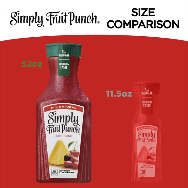 Simply All Natural Fruit Punch Juice Drink 52 oz btl GIANT