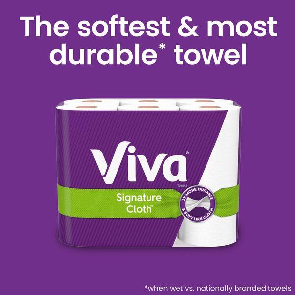 Viva Signature Cloth Choose A Sheet White Triple Roll 1 Ply 6 rolls Giant