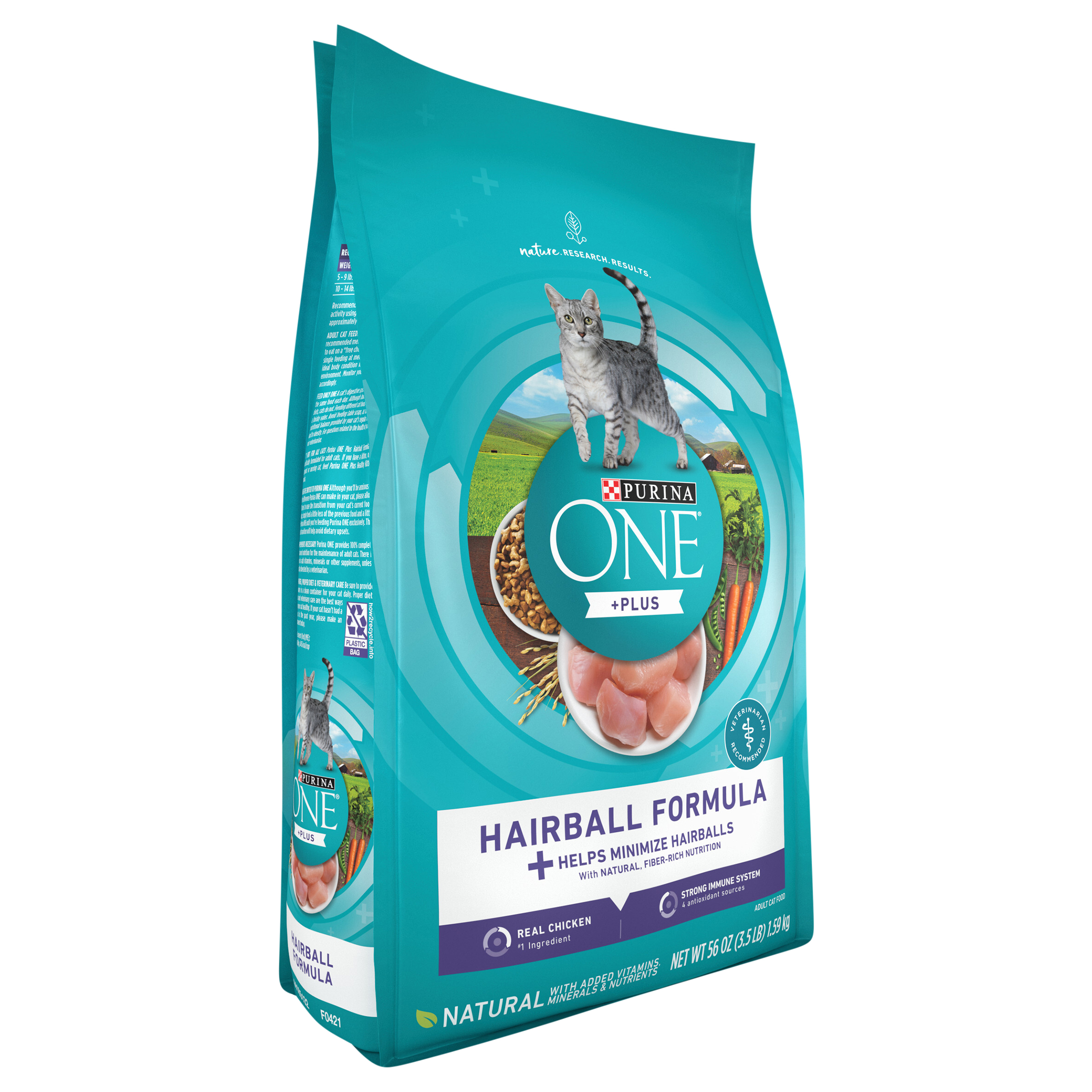 Purina ONE Hairball Formula Real Chicken Adult Dry Cat Food 3.5 lb bag Stop Shop