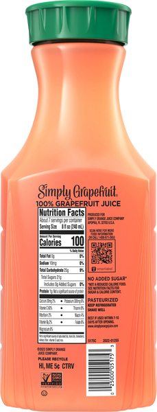 Simply grapefruit juice hot sale
