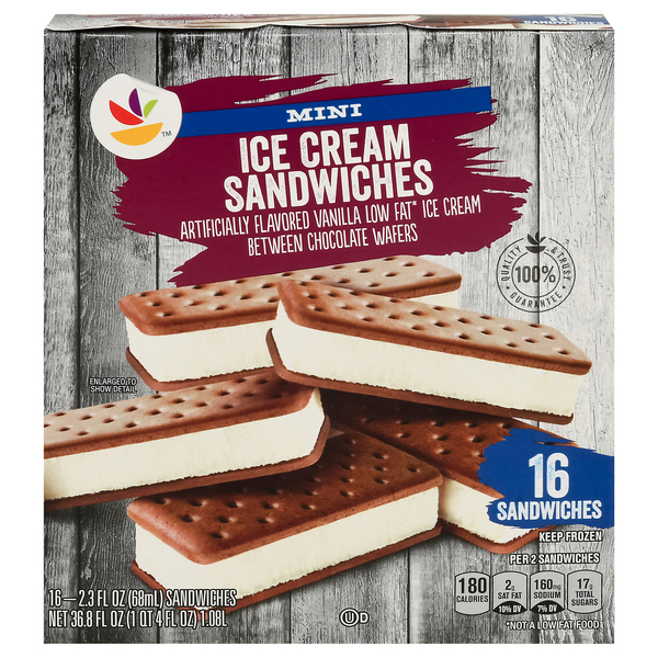 Oreo Frozen Dairy Dessert Ice Cream Sandwiches, 4 Count, No Artificial  Flavors, 16 oz
