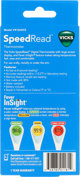 Vicks SpeedRead Thermometer 1 ea GIANT