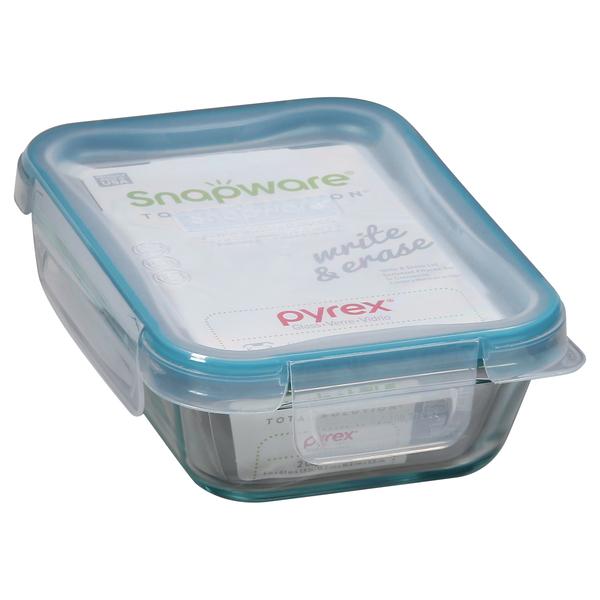 SNAPWARE Total Solution Lids Storage Container Glass Rectangle 2 Cup - 1 ct  pkg