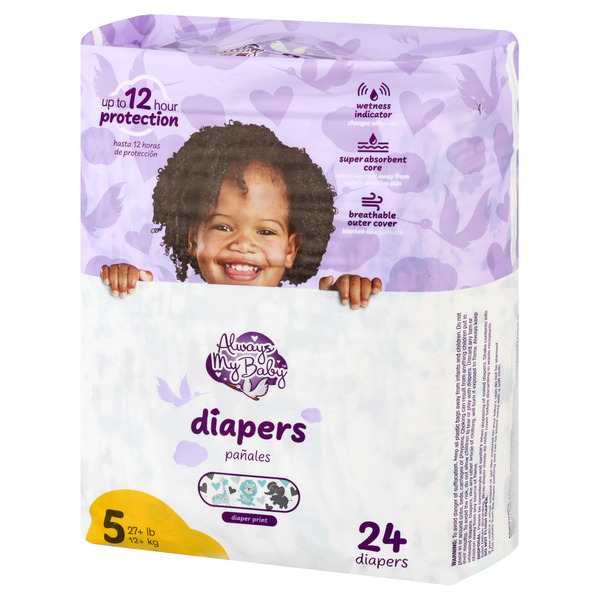 Always My Baby Size 5 Baby Diapers 27 lb 24 ct pkg Food Lion