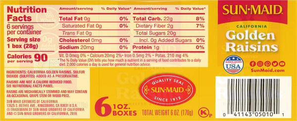 Sun Maid Raisins Ingredients