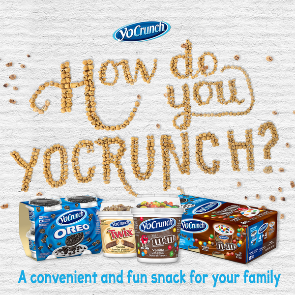 YoCrunch Peanut M&M's Vanilla Lowfat Yogurt Cups, 4 ct / 4 oz - Metro Market