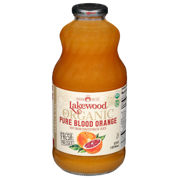 Lakewood Organic Pure Blood Orange Juice 1 quart Stop Shop