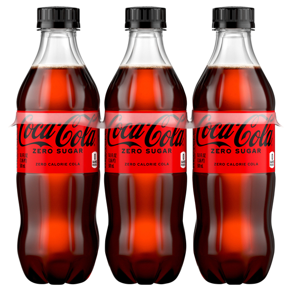 Coca-Cola Zero Sugar Cola Soda - 6 pk - 16.9 oz btl