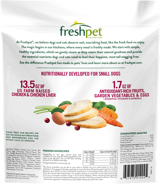 Freshpet ingredients shop list