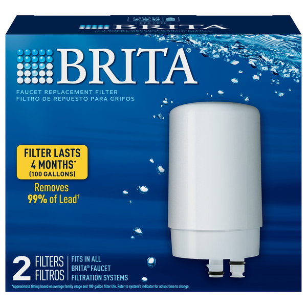 Brita Tap Water Filter System, Faucet Filtration 1 Pack, Basic - White