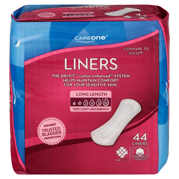 CareOne Liners Long Length - 44 ct pkg