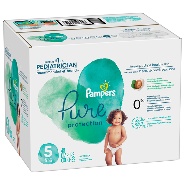 Pampers Pure Protection Diapers Size 5 (Pack of 24), 24 pack - City Market