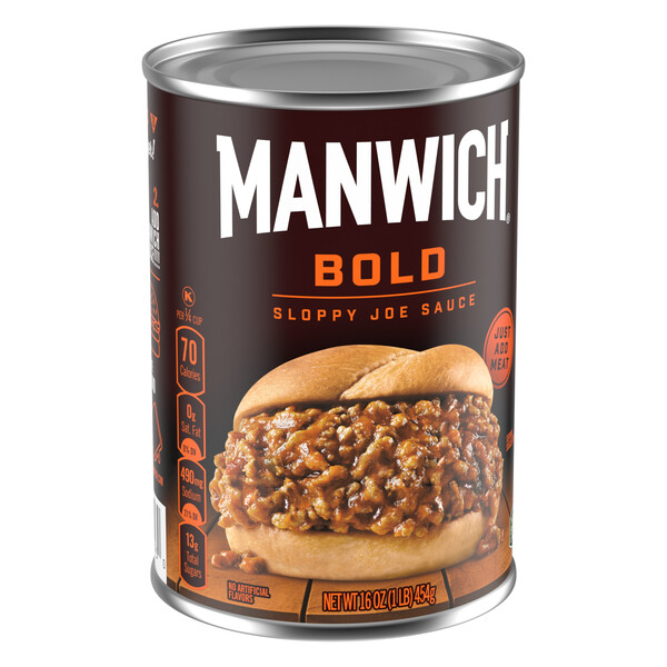 Manwich Sloppy Joe Sauce, Bold Flavor, Canned Sauce, 16 OZ, Canned Meat