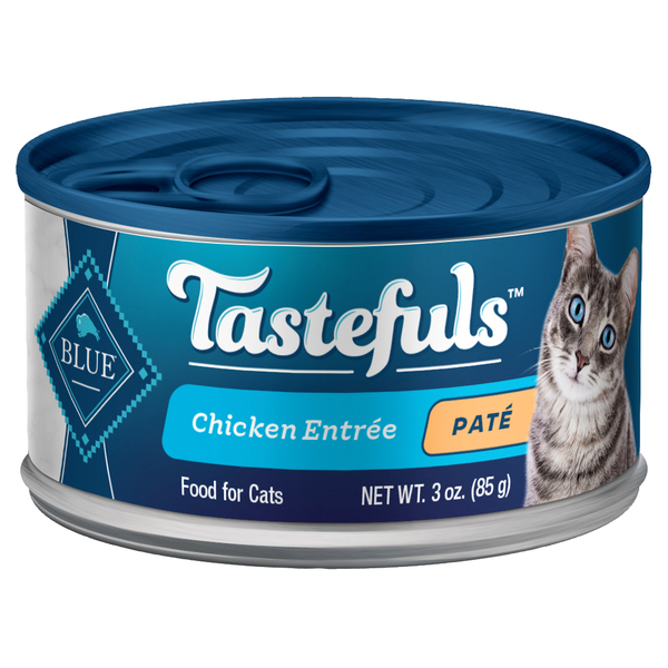 BLUE Tastefuls Natural Pate Chicken Adult Wet Cat Food 3 oz can Stop Shop