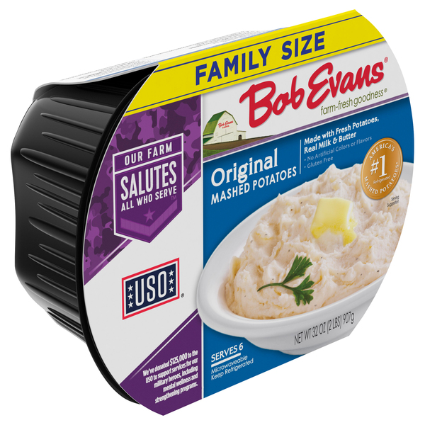 Bob Evans Mashed Potatoes Original Gluten Free Family Size 32 oz